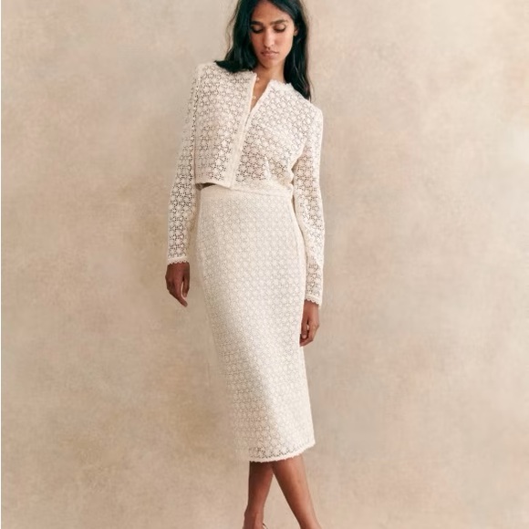 Sezane Tops - Sezane Guipure Lace Yumi and Magalia Set